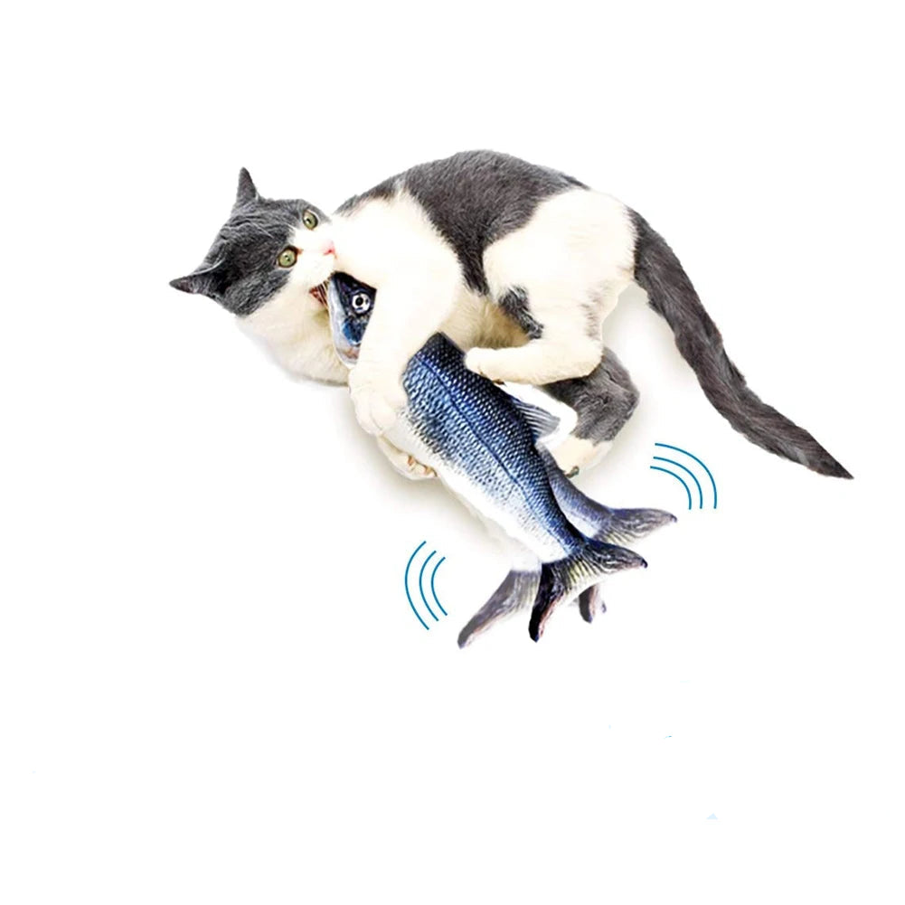 Glowing Electric Fish Cat Toy – Interactive Simulation with Light