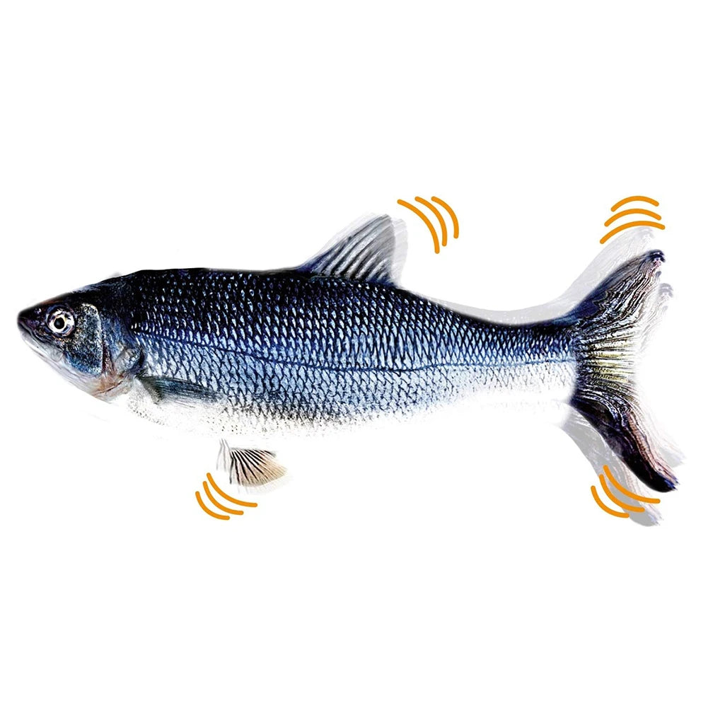 Glowing Electric Fish Cat Toy – Interactive Simulation with Light