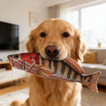Plush Fish Pet Toy with Sound – Chew-Resistant for Cats & Dogs
