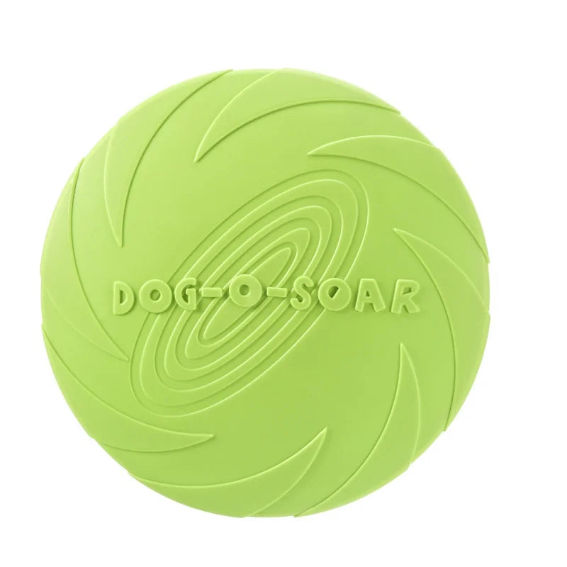 Silicone Flying Saucer Dog Toy - Chew Resistant Disc