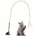 Cat Teaser Toy - Interactive Feather Wand with Bell