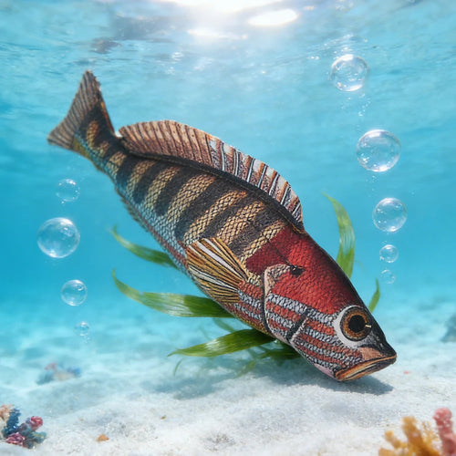 Plush Fish Pet Toy with Sound – Chew-Resistant for Cats & Dogs