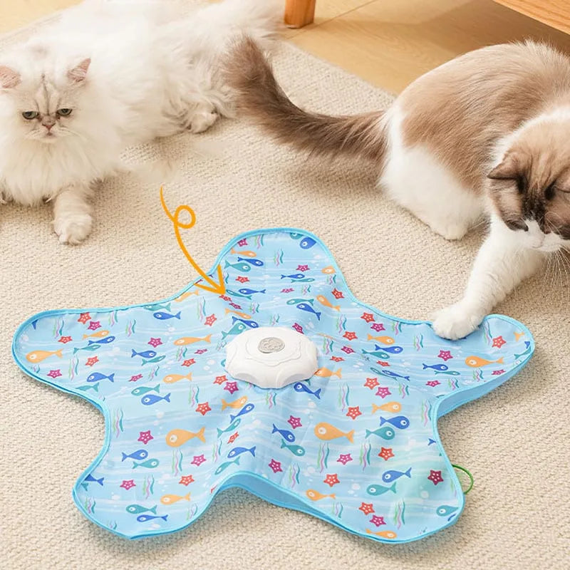 Interactive Cat Toy – Automatic Hide & Seek with Moving Feathers