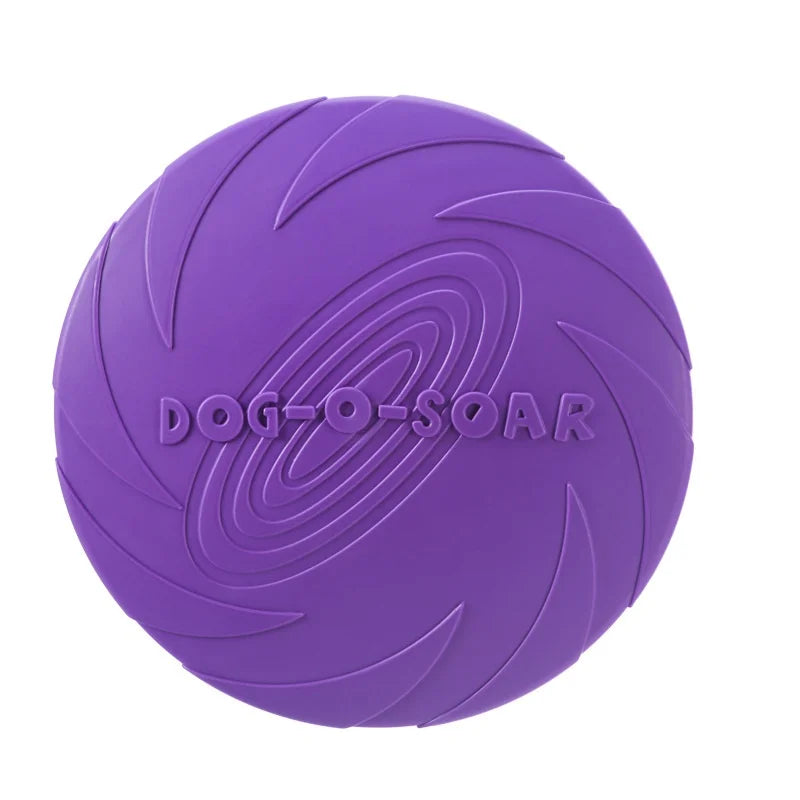 Silicone Flying Saucer Dog Toy - Chew Resistant Disc