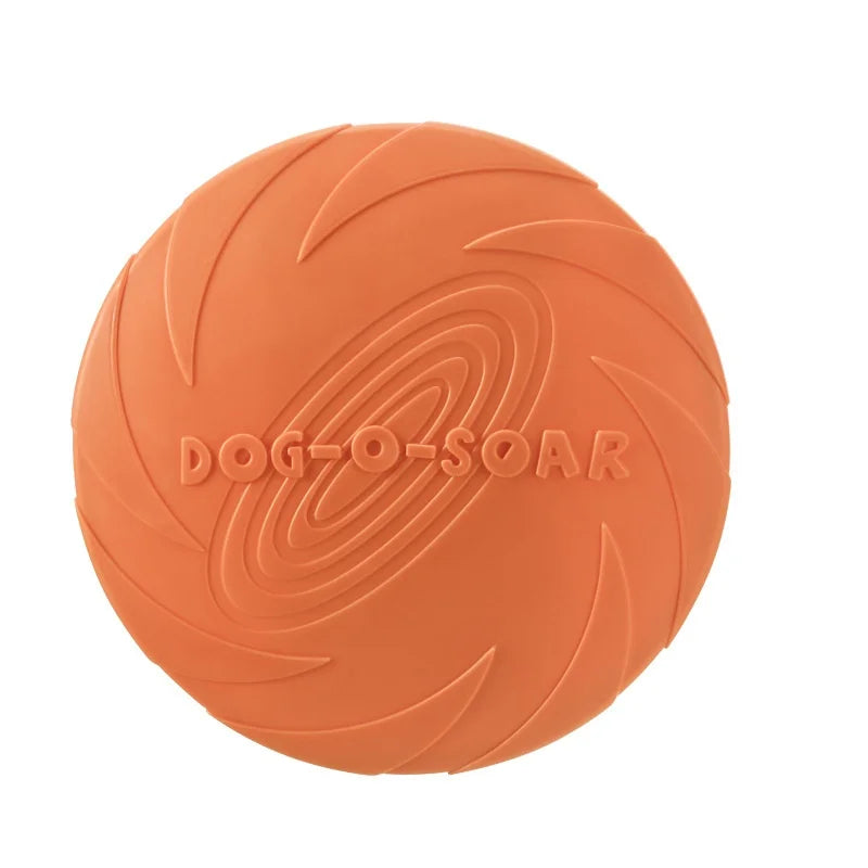 Silicone Flying Saucer Dog Toy - Chew Resistant Disc