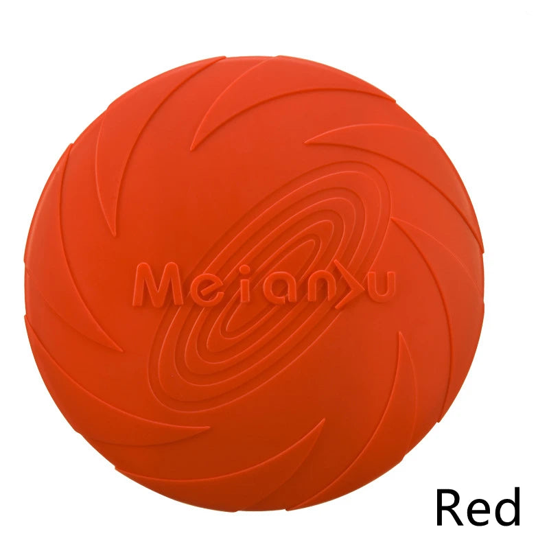 Silicone Flying Saucer Dog Toy - Chew Resistant Disc