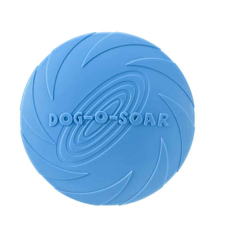 Silicone Flying Saucer Dog Toy - Chew Resistant Disc