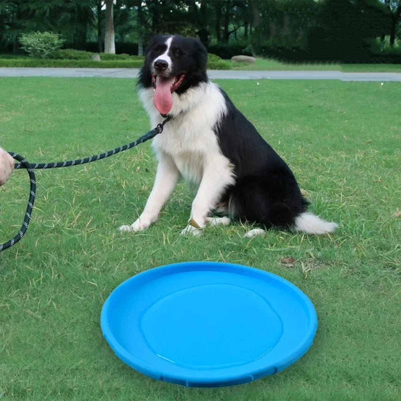 Silicone Flying Saucer Dog Toy - Chew Resistant Disc