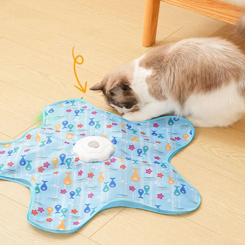 Interactive Cat Toy – Automatic Hide & Seek with Moving Feathers